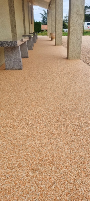 Réalisation d'une Moquette de Pierre - Chambre funéraire Pauly sur la commune de Muret en région Occitanie